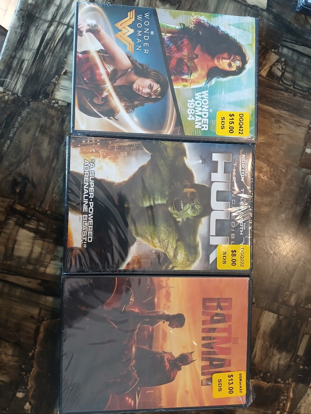 Wonder Woman, The Hulk & Batman DVD Bundle